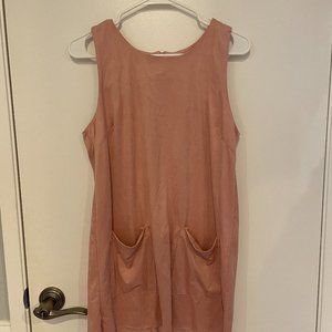 Light Pink tunic Dress with Pockets